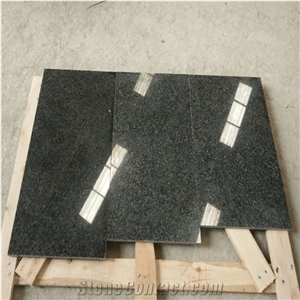Polished Nero Impala Black Granite Tiles Slab for Countertop