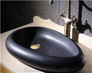 Shanxi Black Granite Wash Basin Sink for Kitchen Bathroom