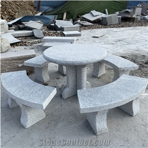 Garden Furniture Natural Stone Table and Bench