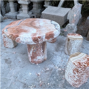 Garden Furniture Natural Stone Table and Bench