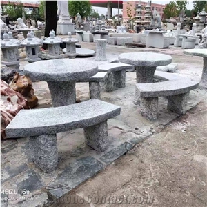 Outdoor Furniture Garden Granite Table and Benches