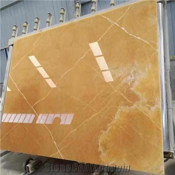 China Honey Yellow Onyx Slabs Tiles for Flooring Walling