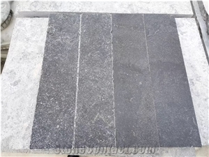 Flamed Honed Black Limestone Outdoor Paving Tiles