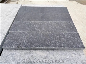 Flamed Honed Black Limestone Outdoor Paving Tiles