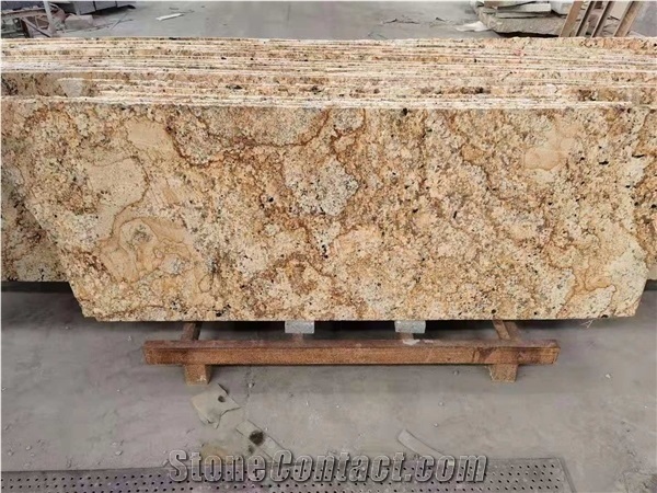 Giallo Solaris Granite Slabs for Countertops Design