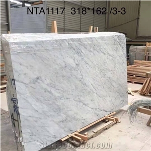 Italy Carrara White Marble with Light Grey Veins Slabs