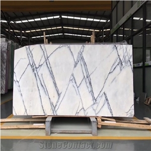 Milas Lilac Purple Veins Marble Slabs Cut to Size Tiles
