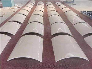 Natural Beige Marble Curved Column Claddings Panels