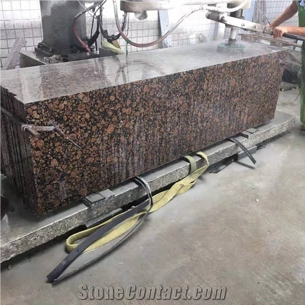 Polished Lundhs Baltic Brown Granite Countertops Slabs Tiles