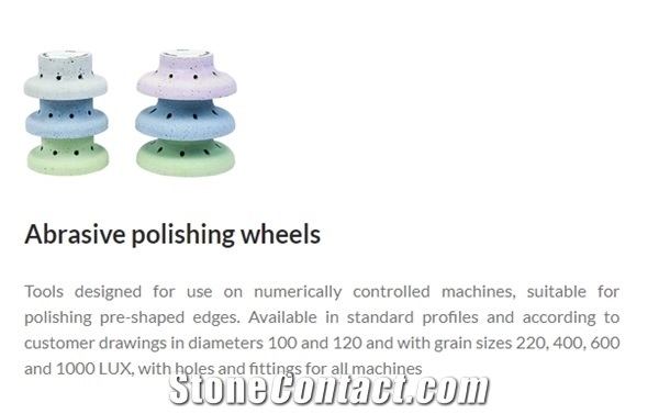 Abrasive Polishing Wheels, Edge Polishing Wheels-Processing with Cnc and Automatic Machines
