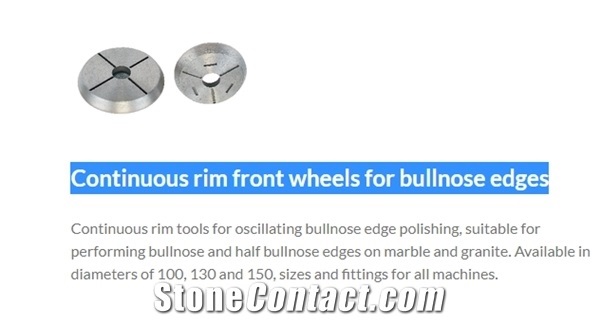 Continuous Rim Front Wheels for Bullnose Edges