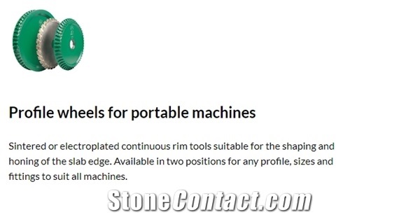 Edge Profiling Grinding Wheels for Portable Machines