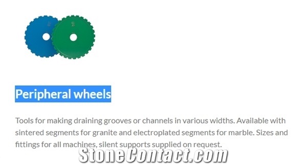 Peripheral Wheels for Making Draining Grooves or Channels