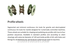Profile Wheels Segmented and Sintered Continuous Rim Tools