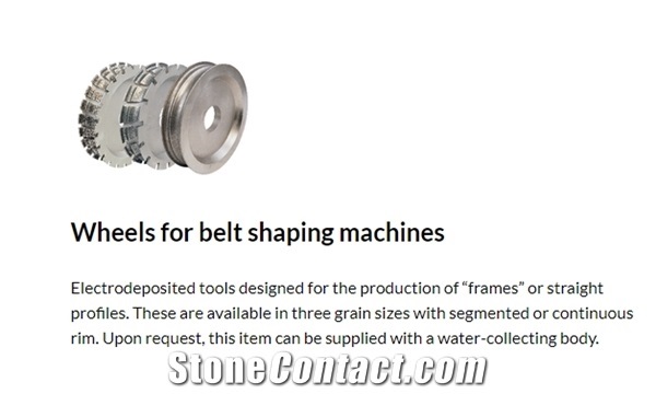 Segmented Wheels for Belt Shaping Machines