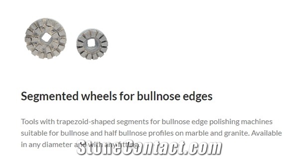 Segmented Wheels for Bullnose Edge Polisher