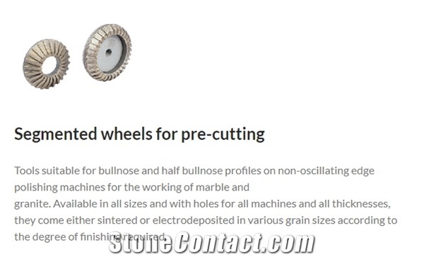 Segmented Wheels for Pre-Cutting