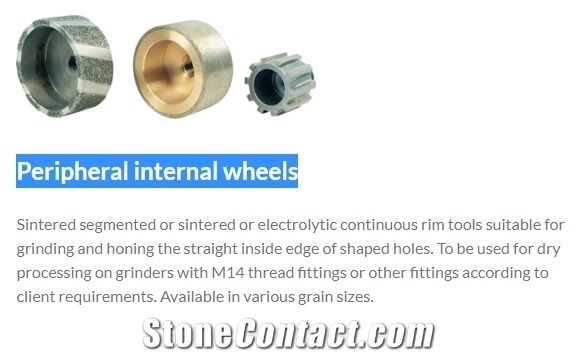 Sintered Segmented Peripheral Internal Grinding Wheels