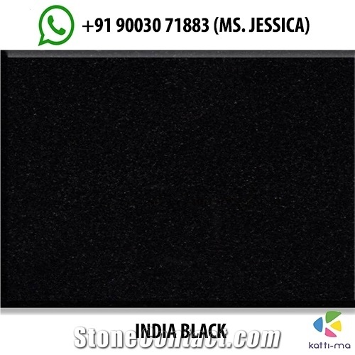 India Black Granite Slabs, Tiles