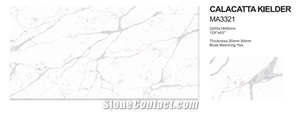 Calacatta Kielder Quartz Stone Ma3321