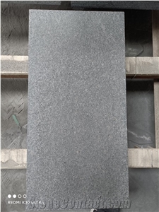 Cheaper Flamed Yixian Black Granite Tiles/Flamed