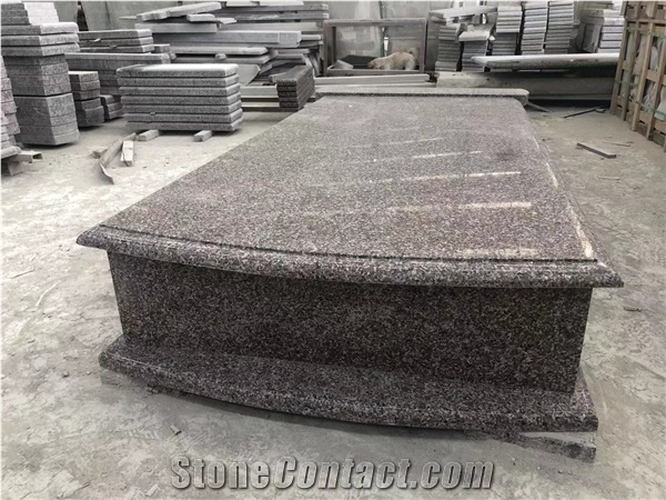 G361 Red Granite Tombstone Design for European