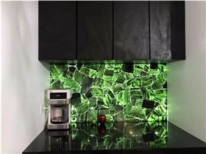 Emerald Green Semiprecious Kitchen Wall Tile,Green Agate