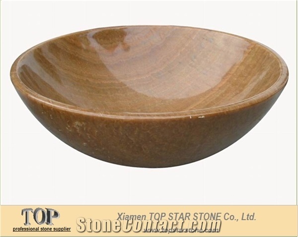 Natural Marble Vessel Sink,Round Marble Bowl,Marble Basin