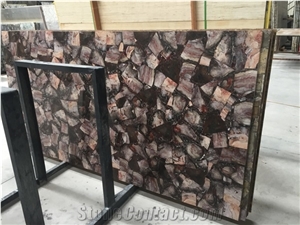 Petrified Wood Semi Precious Stone Slab,Petrified Wood Tile