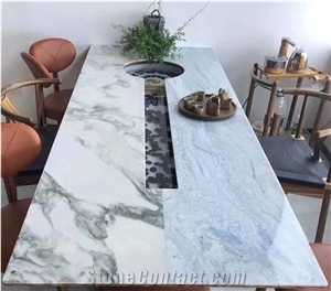 Carrara White Marble Flexible Stone Veneer