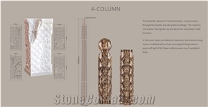 White Onyx Columns- Classic Architectural Columns