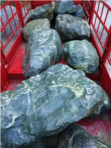 China Jade Green Granite Split Waterjet Landscaping Stone