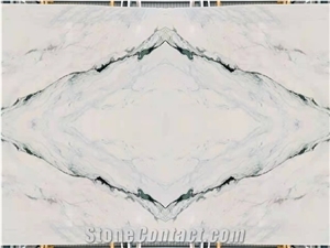 China Panda White Marble Polished Floor Tiles & Big Slabs