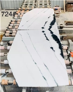 China Panda White Marble Polished Tiles & Big Slabs