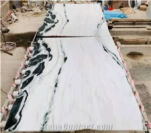 China Panda White Marble Polished Tiles & Wall Slabs