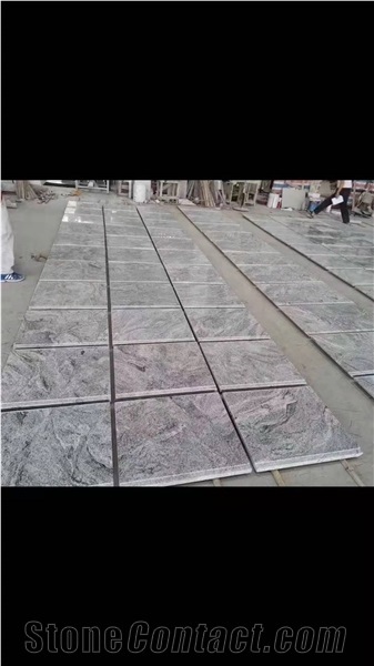 China Viscont White Grey Granite Honed Floor Tiles