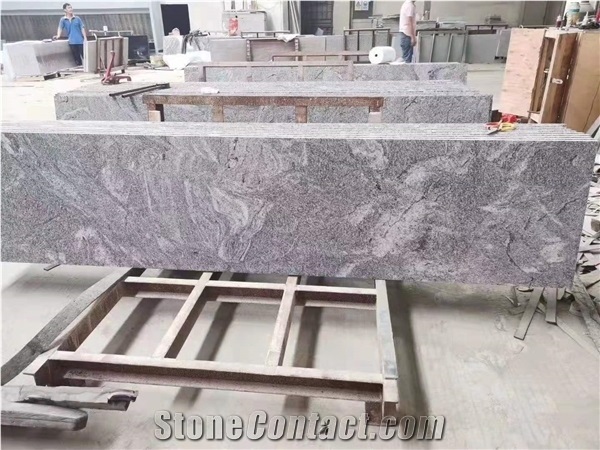 China Viscont White Grey Granite Honed Floor Tiles