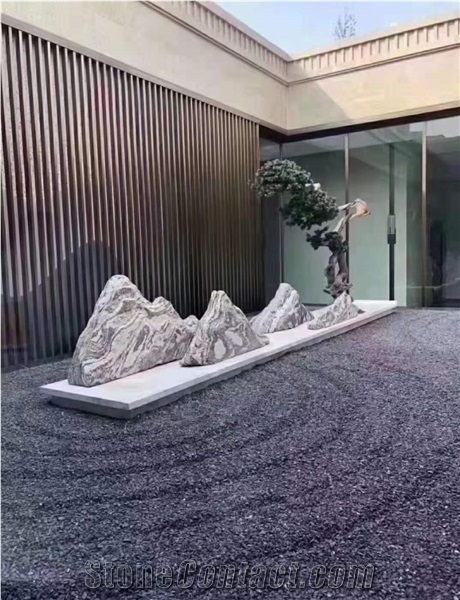China Waterjet Grey Walkway Pebbles Stone & Pavers