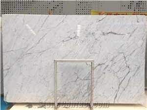 Italy White Carrara Marble White Polished Slabs