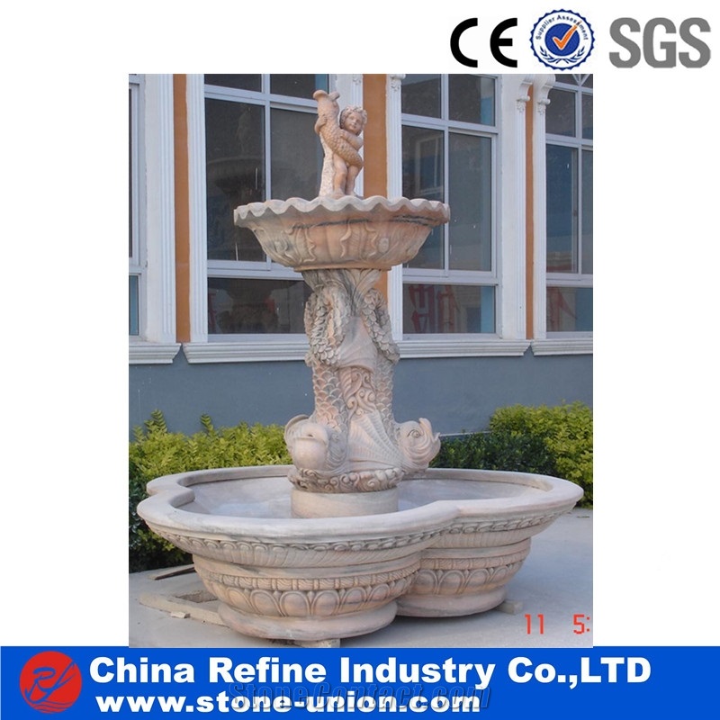 Chinese Marble Rolling Sphere Ball Polished Garden Fountains