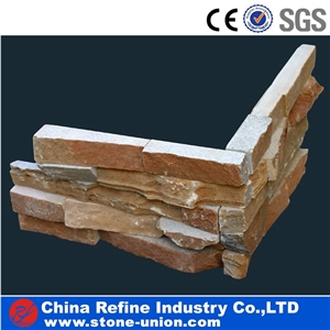 Chinese Rusty Slate Culture Stone,Brown Color Ledge Stone