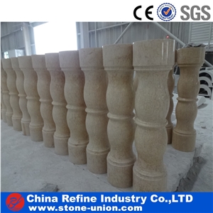 Customized Beige Limestone Staircase Pillars Railings
