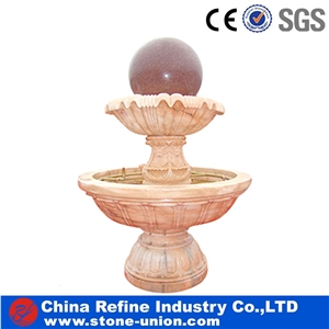 Fountain Sphere Balls Rolling,Red Granite Water Fountains