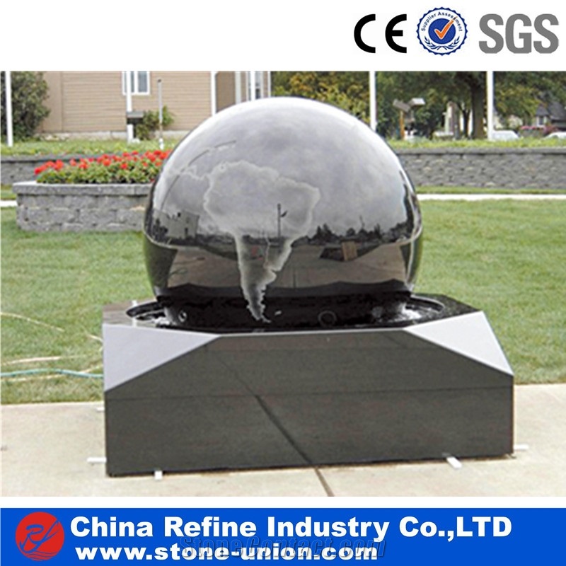 Landscaping Ball Fountains, Red Granite Ball Fountains