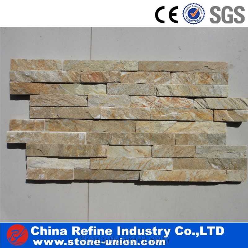 Mixed Colorful Slate Culture Stone Wall Cladding Panel