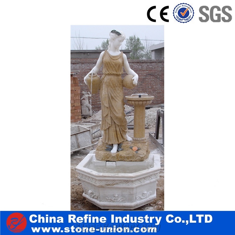 Pool Side Women Beauty Fountains Statue For Decoration