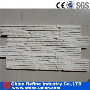 Pure White Quartite Culture Stone,Wall Cladding Panel