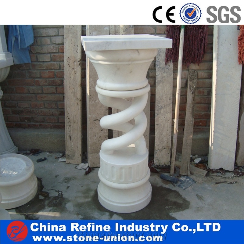 Special Roman Columns Carving White Marble Columns