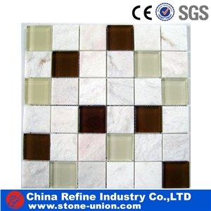 Strip Mable Mosaic Tiles,Hot Mosaic Wall Cladding Panel Tile