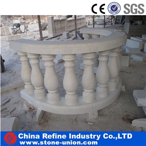 Sunny Beige Marble Staircase Rails And Handrails